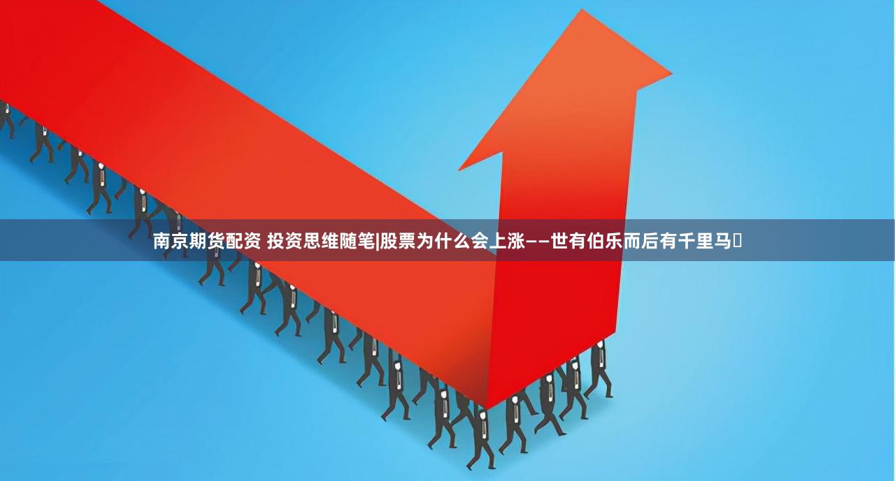 南京期货配资 投资思维随笔|股票为什么会上涨——世有伯乐而后有千里马​