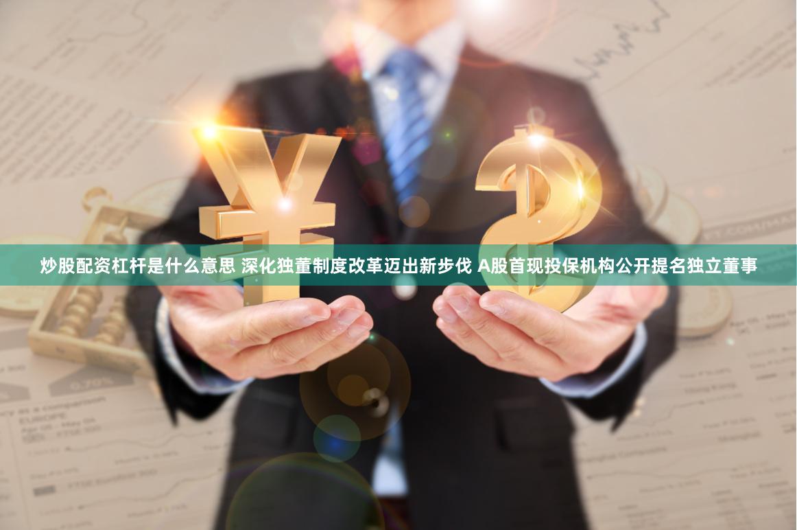 炒股配资杠杆是什么意思 深化独董制度改革迈出新步伐 A股首现投保机构公开提名独立董事