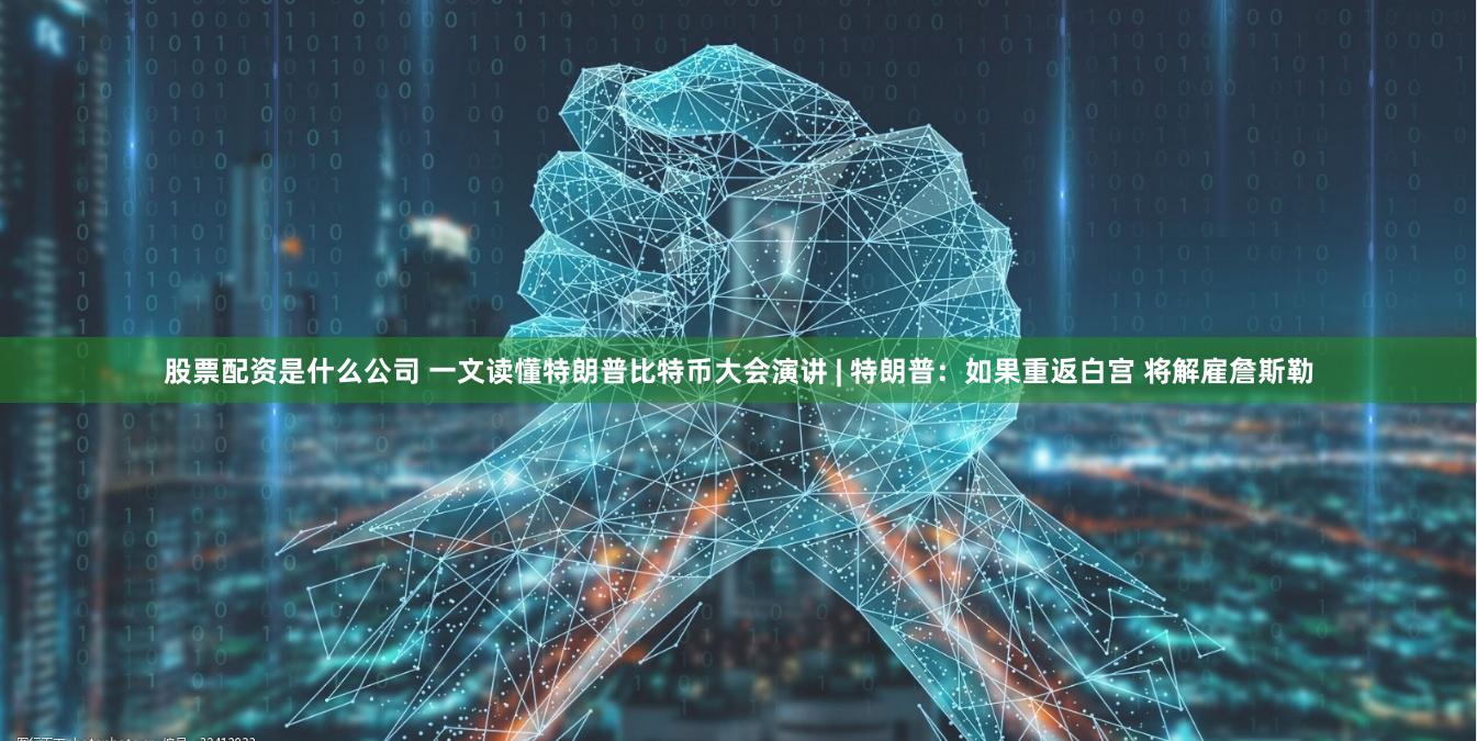 股票配资是什么公司 一文读懂特朗普比特币大会演讲 | 特朗普：如果重返白宫 将解雇詹斯勒